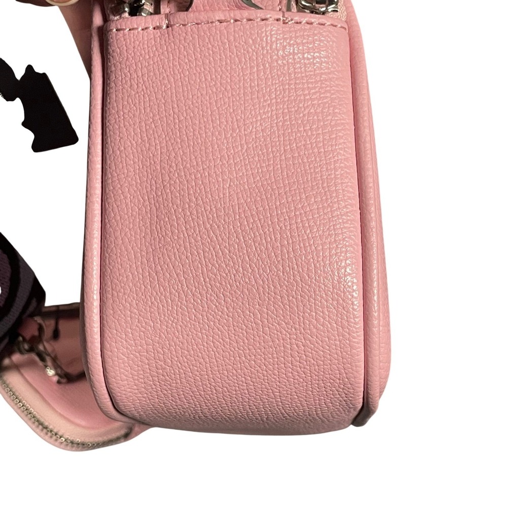 NEW Karl Lagerfeld Maybelle Pink Leather Camera Crossbody Bag Pouch Color Strap - Picture 10 of 17